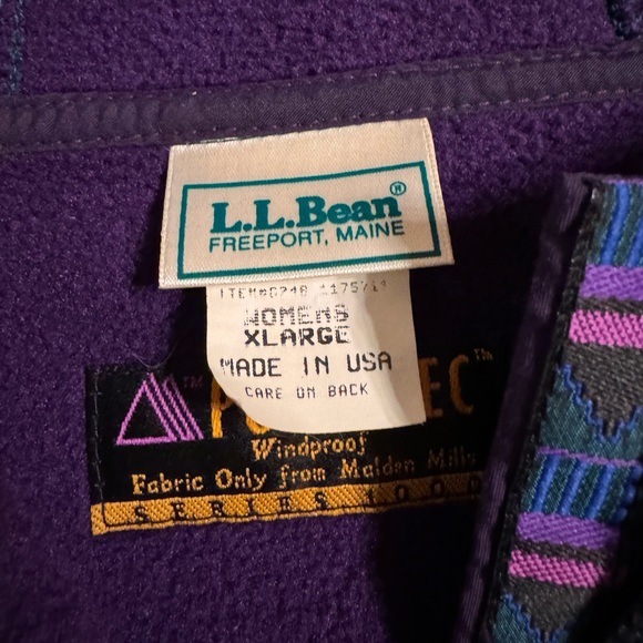 Vintage L.L. Bean Polartec Fleece Windbloc Series Pullover Jacket Size XL - Picture 7 of 11